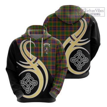 Stevenson Old Tartan Hoodie with Family Crest and Celtic Symbol Style - Tartan Vibes Clothing