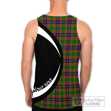Stevenson Old Tartan Men's Tank Top with Family Crest Circle Style - Tartan Vibes Clothing