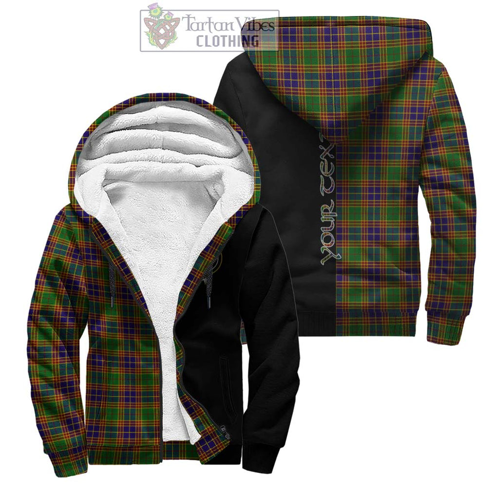 Stevenson Old Tartan Sherpa Hoodie with Family Crest and Half Of Me Style Unisex - Tartanvibesclothing Shop