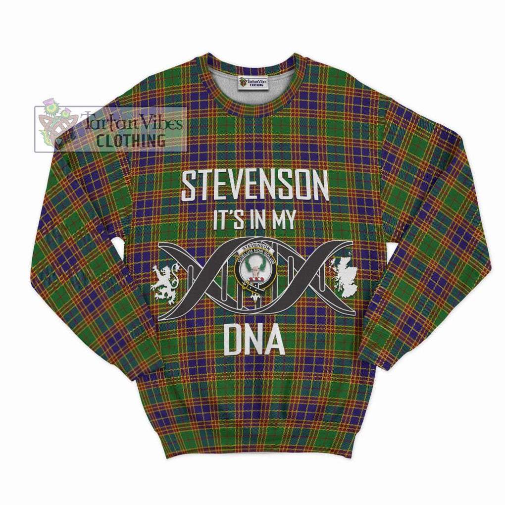 Stevenson Old Tartan Sweatshirt with Family Crest DNA In Me Style - Tartanvibesclothing Shop