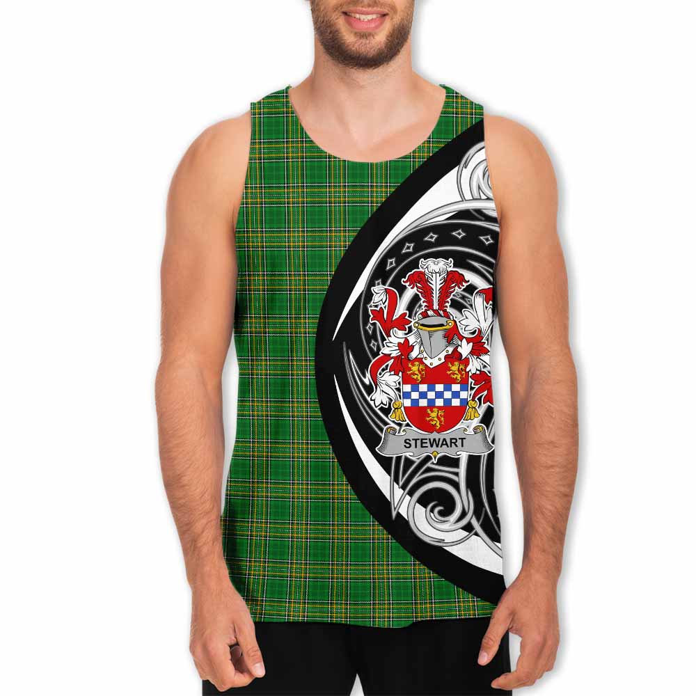 Tartan Vibes Clothing Stewart Irish Clan Men's Tank Top Celtic Circle Style