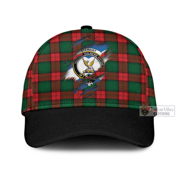 Stewart Atholl Modern Tartan Classic Cap with Family Crest In Me Style