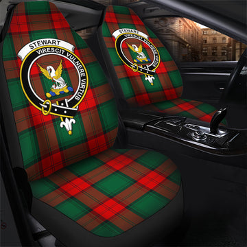 Stewart Atholl Modern Tartan Car Seat Cover with Family Crest