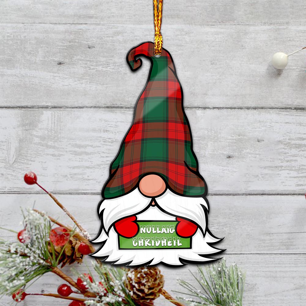 Stewart Atholl Modern Gnome Christmas Ornament with His Tartan Christmas Hat - Tartanvibesclothing Shop
