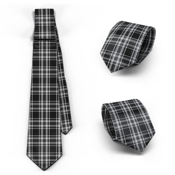 Stewart Black and White Tartan Classic Necktie