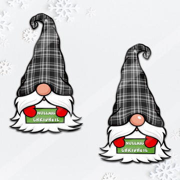 Stewart Black and White Gnome Christmas Ornament with His Tartan Christmas Hat