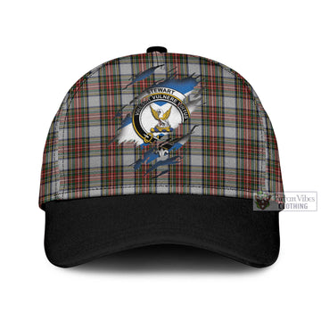 Stewart Dress Tartan Classic Cap with Family Crest In Me Style