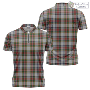 Stewart Dress Tartan Zipper Polo Shirt
