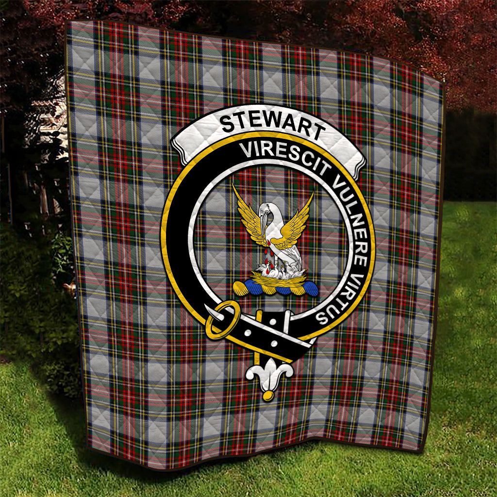 stewart-dress-tartan-quilt-with-family-crest