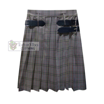 Stewart Grey Tartan Men's Pleated Skirt - Fashion Casual Retro Scottish Kilt Style
