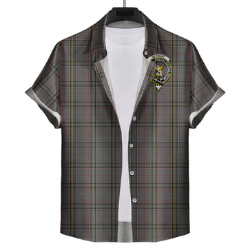 stewart-grey-tartan-short-sleeve-button-down-shirt-with-family-crest