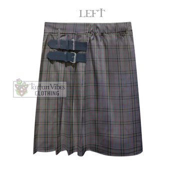 Stewart Grey Tartan Men's Pleated Skirt - Fashion Casual Retro Scottish Kilt Style