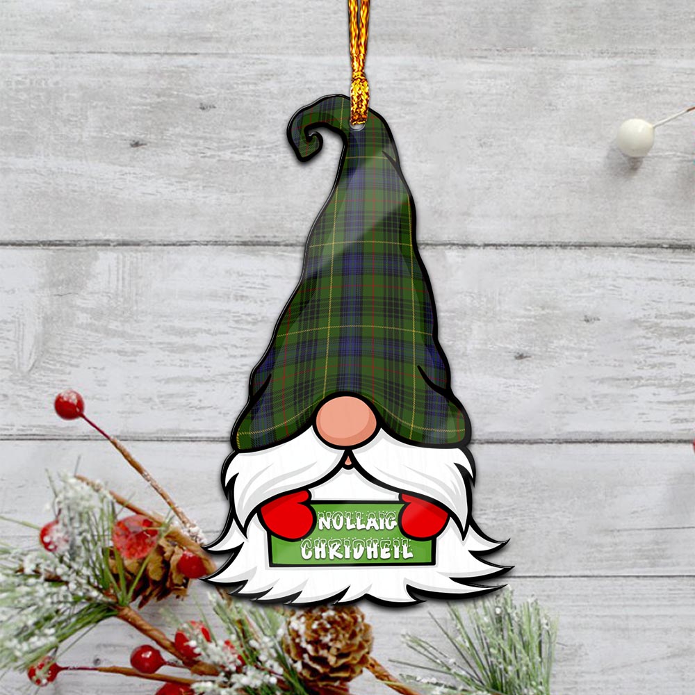 Stewart Hunting Gnome Christmas Ornament with His Tartan Christmas Hat - Tartanvibesclothing Shop