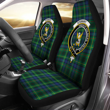 Stewart Hunting Modern Tartan Car Seat Cover with Family Crest
