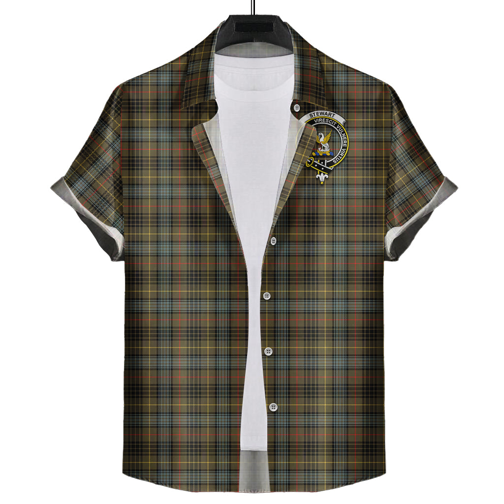 stewart-hunting-weathered-tartan-short-sleeve-button-down-shirt-with-family-crest