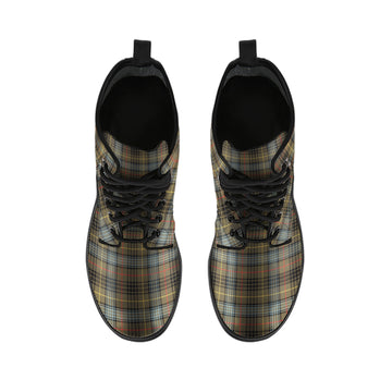 Stewart Hunting Weathered Tartan Leather Boots