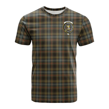 Stewart Hunting Weathered Tartan T-Shirt with Family Crest