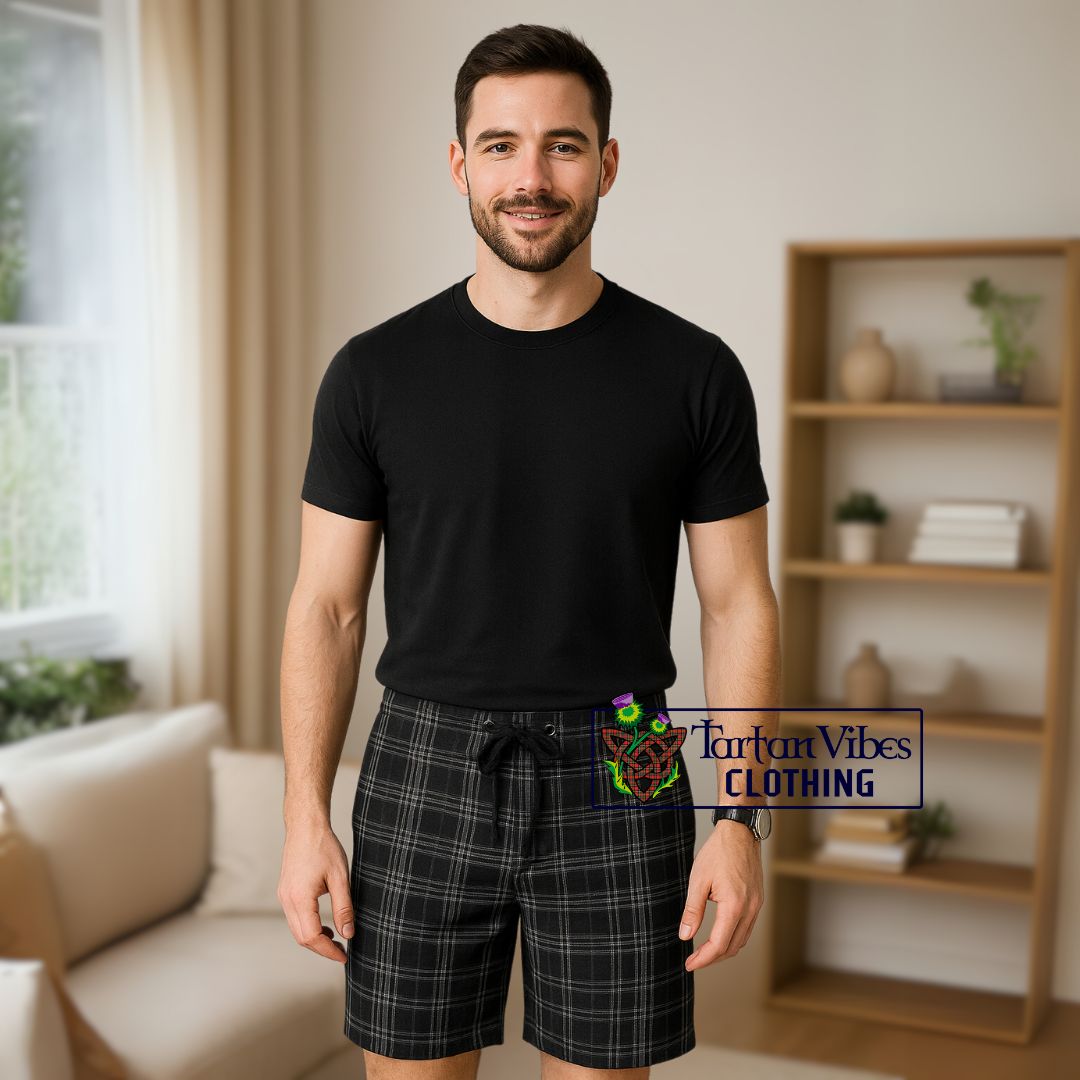 Stewart Mourning Tartan Men's Board Shorts