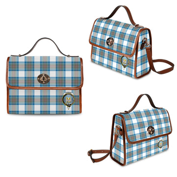 stewart-muted-blue-tartan-leather-strap-waterproof-canvas-bag-with-family-crest