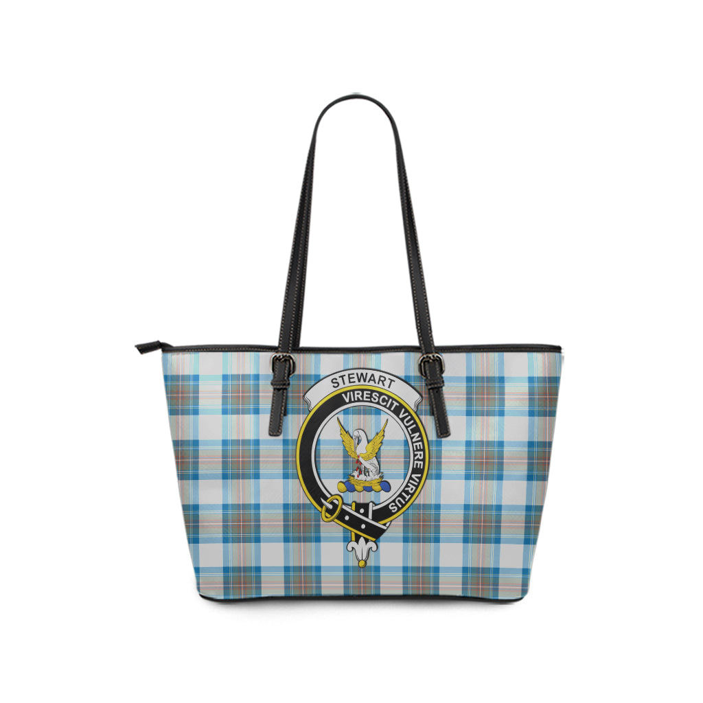 stewart-muted-blue-tartan-leather-tote-bag-with-family-crest