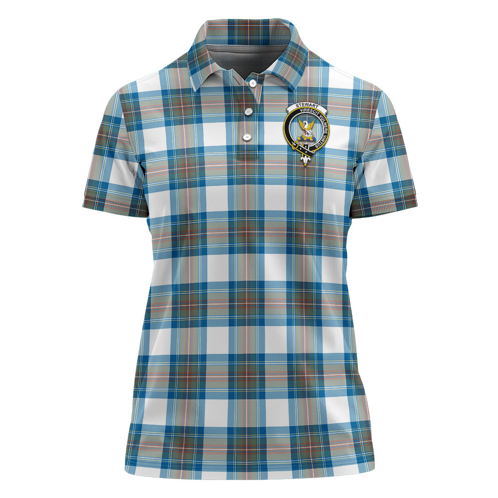 stewart-muted-blue-tartan-polo-shirt-with-family-crest-for-women