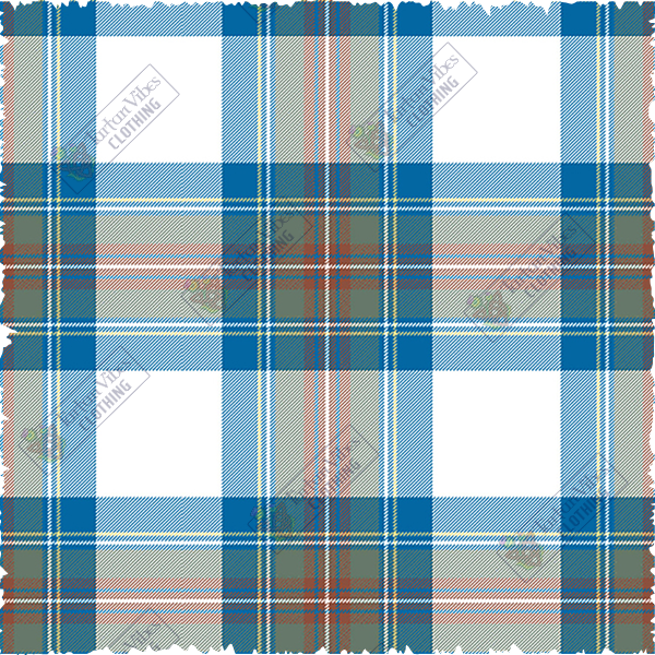 Stewart Muted Blue tartan pattern in blue and white