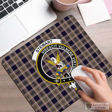 Stewart Navy Tartan Mouse Pad with Family Crest