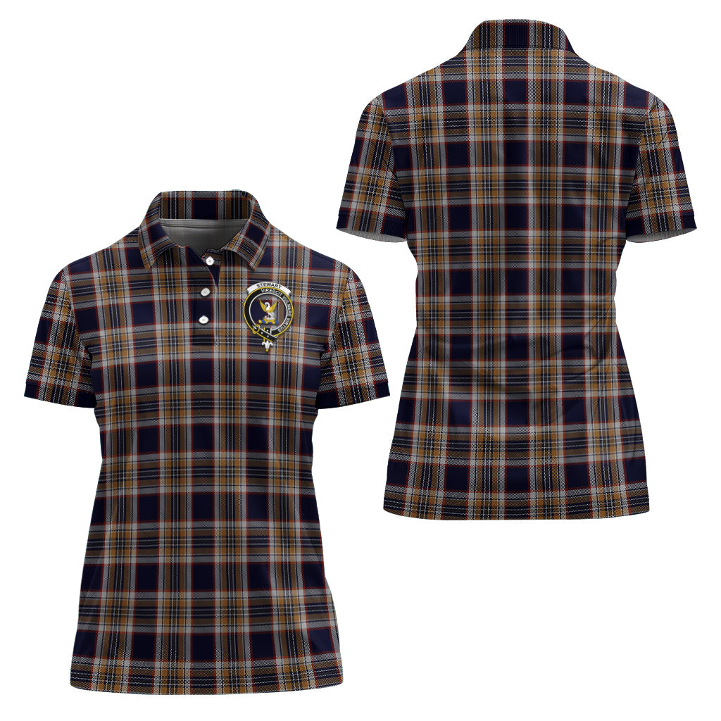 stewart-navy-tartan-polo-shirt-with-family-crest-for-women