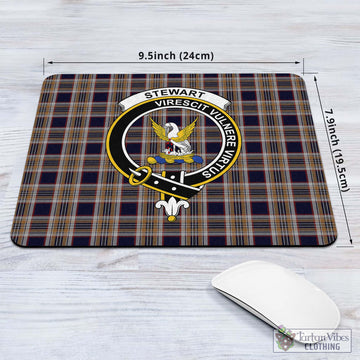 Stewart Navy Tartan Mouse Pad with Family Crest
