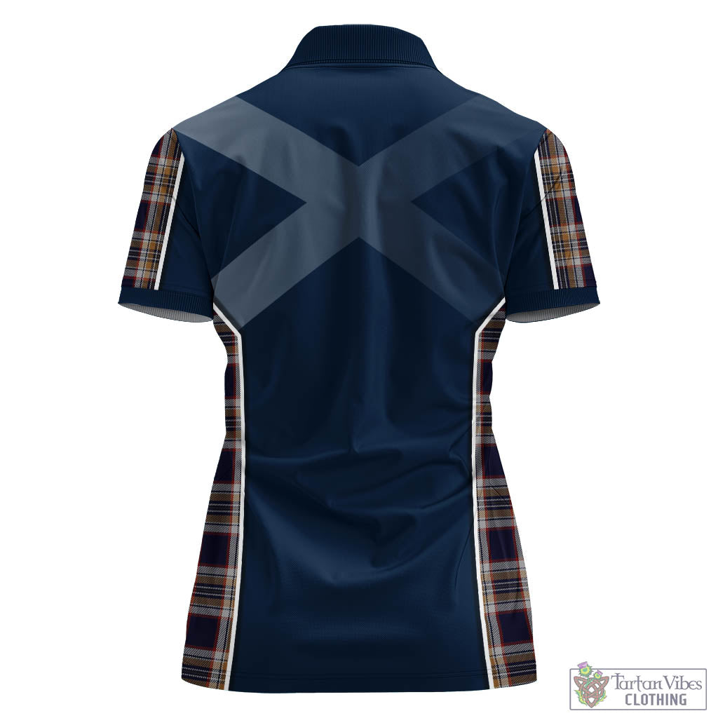 Tartan Vibes Clothing Stewart Navy Tartan Women's Polo Shirt with Family Crest and Lion Rampant Vibes Sport Style