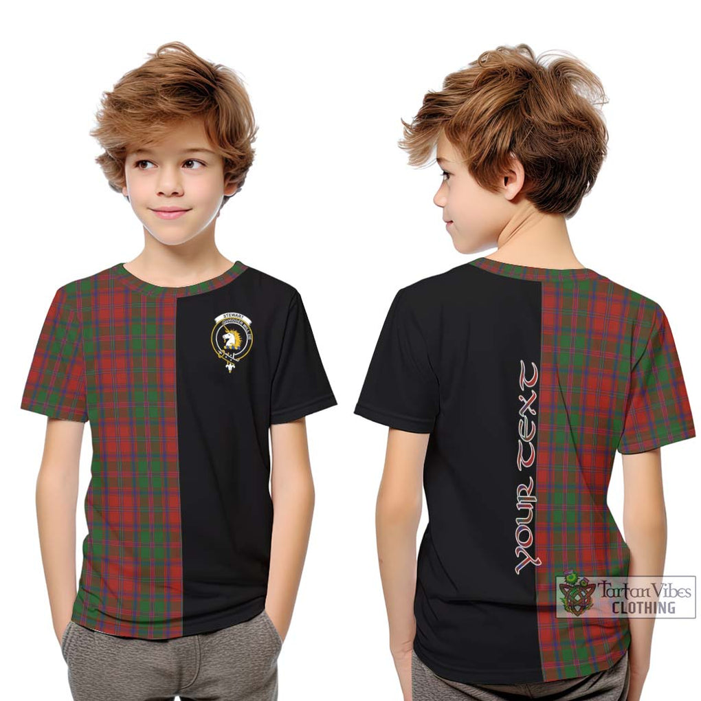 Stewart (Stuart) of Appin Tartan Kid T-Shirt with Family Crest and Half Of Me Style Youth XL Size14 - Tartanvibesclothing Shop