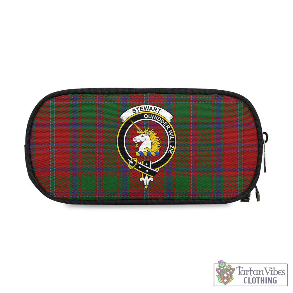 Tartan Vibes Clothing Stewart of Appin Tartan Pen and Pencil Case with Family Crest