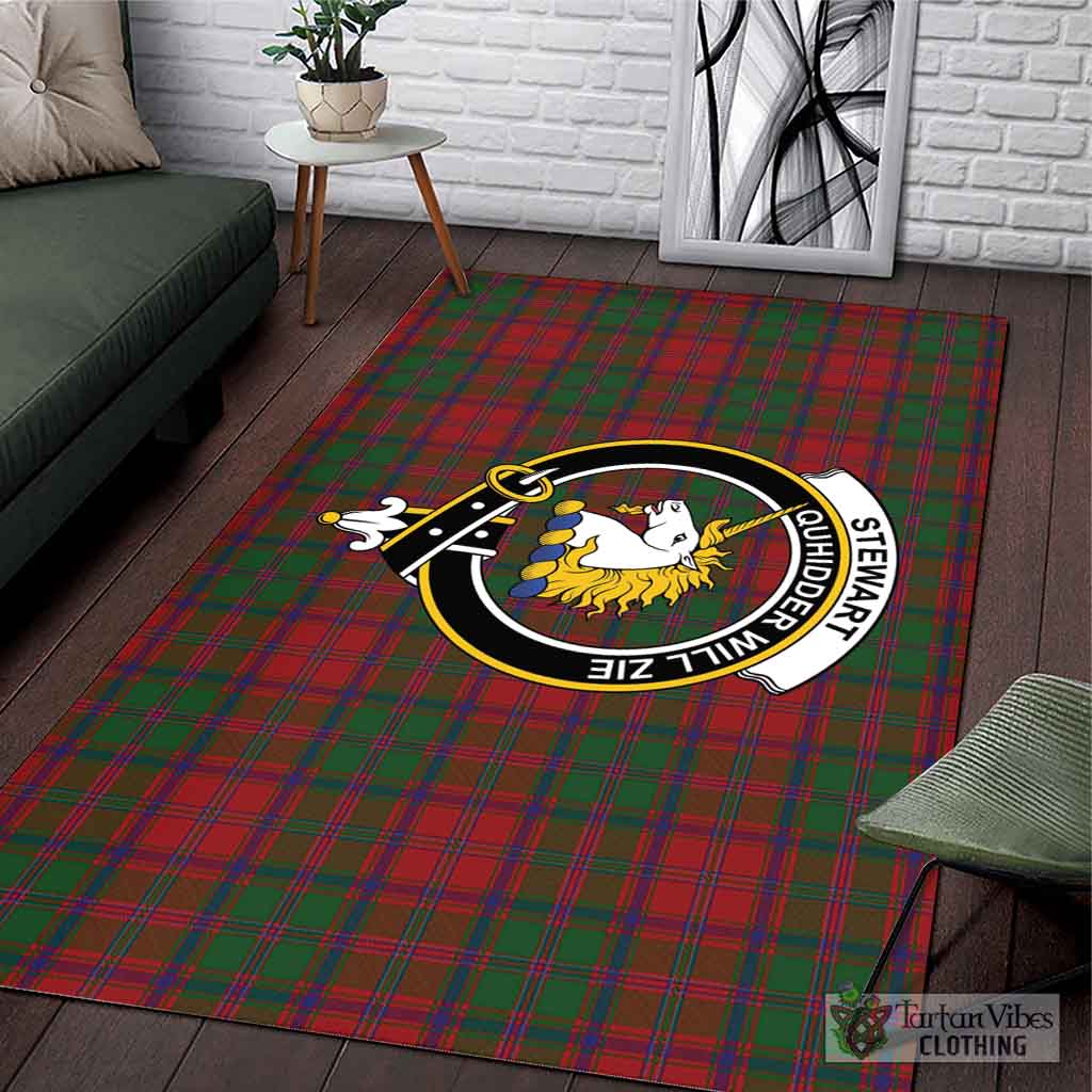 Stewart (Stuart) of Appin Tartan Area Rug with Family Crest L 59*86 inch (150x220 cm) - Tartan Vibes Clothing