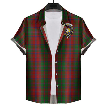 Stewart (Stuart) of Appin Tartan Hawaiian Shirt with Family Crest