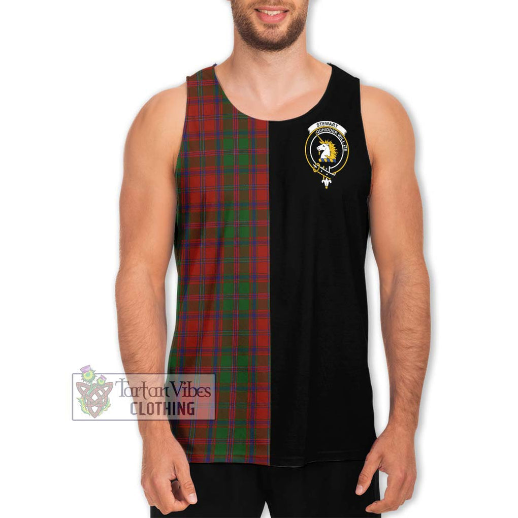 Stewart (Stuart) of Appin Tartan Men's Tank Top with Family Crest and Half Of Me Style Men - Tartanvibesclothing Shop