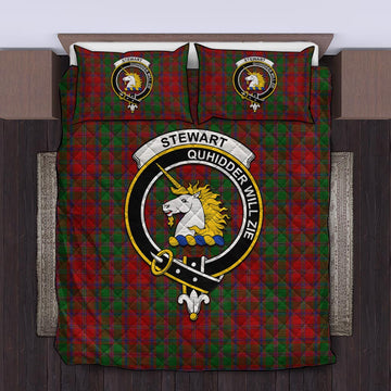 Stewart (Stuart) of Appin Tartan Quilt Bed Set with Family Crest