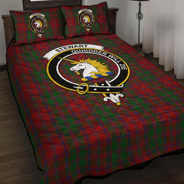 Stewart (Stuart) of Appin Tartan Quilt Bed Set with Family Crest
