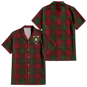 Stewart (Stuart) of Appin Tartan Hawaiian Shirt with Family Crest
