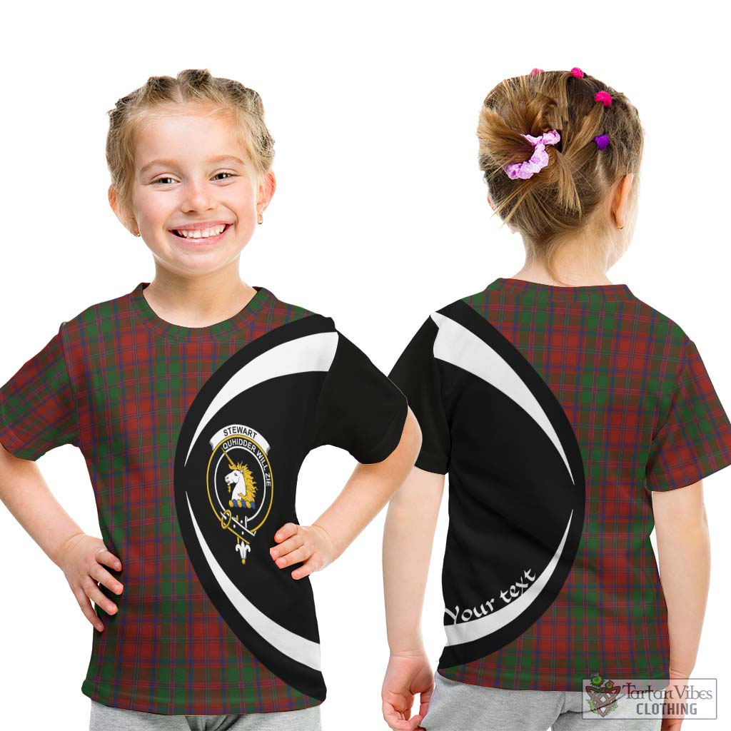 Stewart (Stuart) of Appin Tartan Kid T-Shirt with Family Crest Circle Style - Tartan Vibes Clothing
