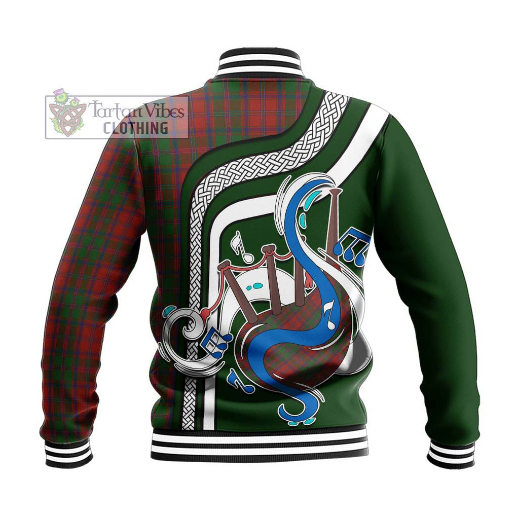 Tartan Vibes Clothing Stewart of Appin Tartan Baseball Jacket with Epic Bagpipe Style