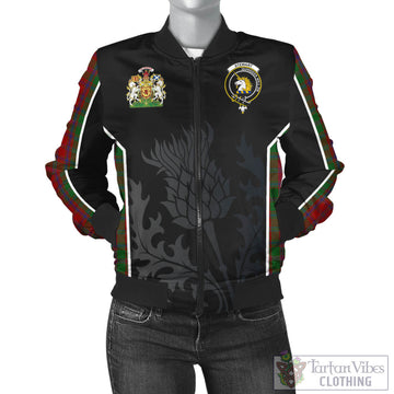 Stewart (Stuart) of Appin Tartan Bomber Jacket with Family Crest and Scottish Thistle Vibes Sport Style