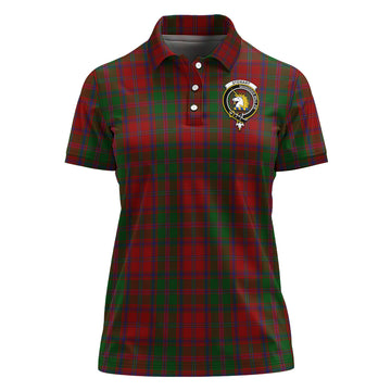Stewart (Stuart) of Appin Tartan Polo Shirt with Family Crest For Women