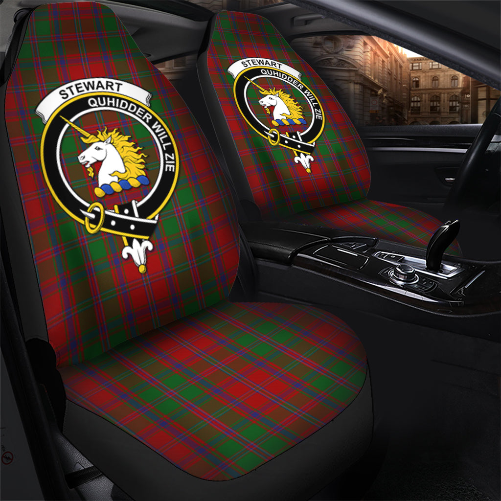 Stewart of Appin Tartan Car Seat Cover with Family Crest - Tartanvibesclothing