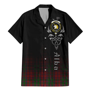 Stewart (Stuart) of Appin Tartan Hawaiian Shirt Shirt Featuring Alba Gu Brath Family Crest Celtic Inspired