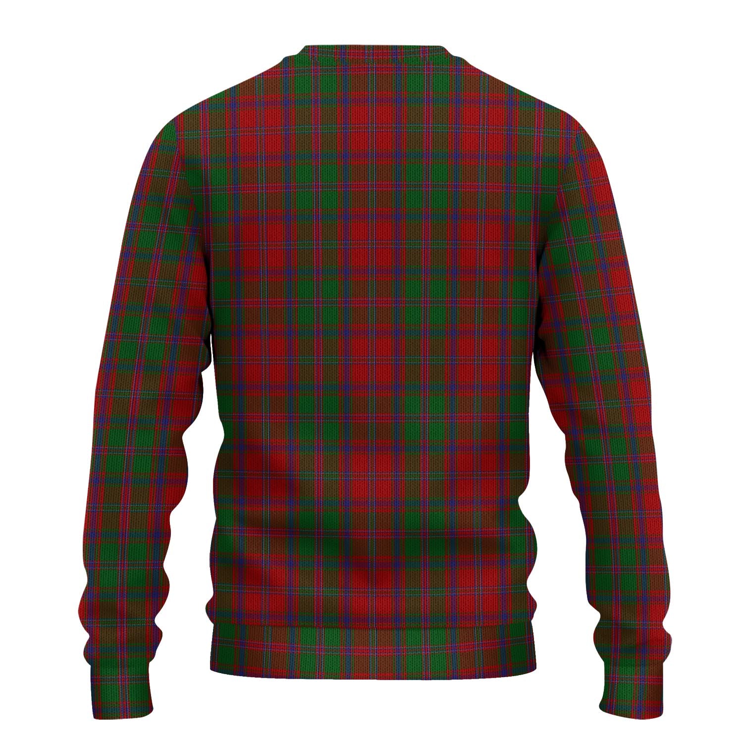 Stewart of Appin Tartan Knitted Sweater with Family Crest - Tartanvibesclothing