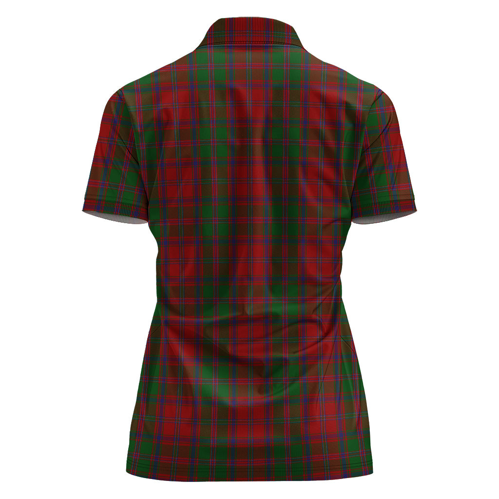 stewart-of-appin-tartan-polo-shirt-with-family-crest-for-women