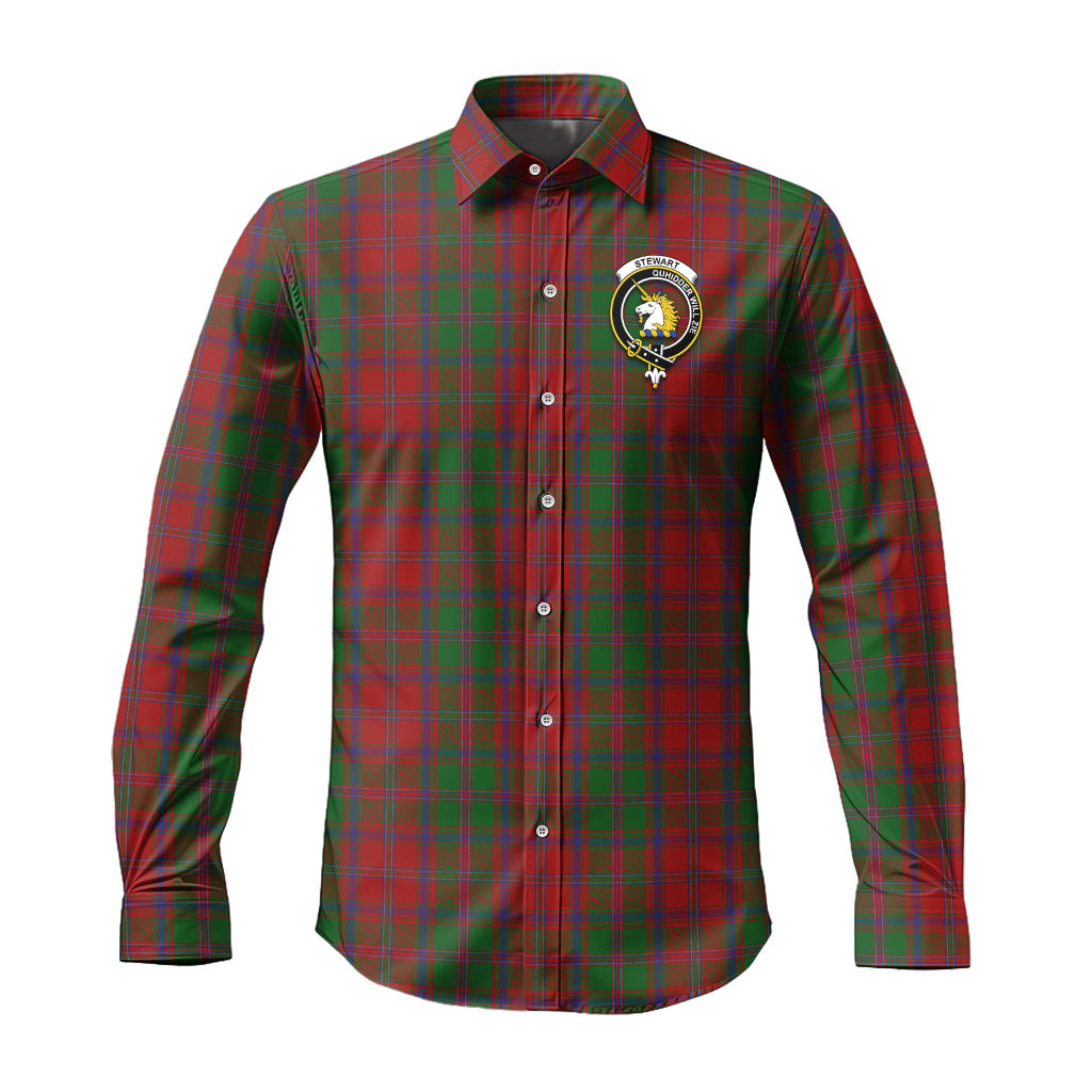 stewart-of-appin-tartan-long-sleeve-button-up-shirt-with-family-crest