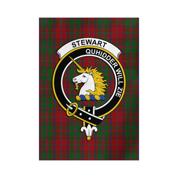 Stewart (Stuart) of Appin Tartan Garden Flag with Family Crest