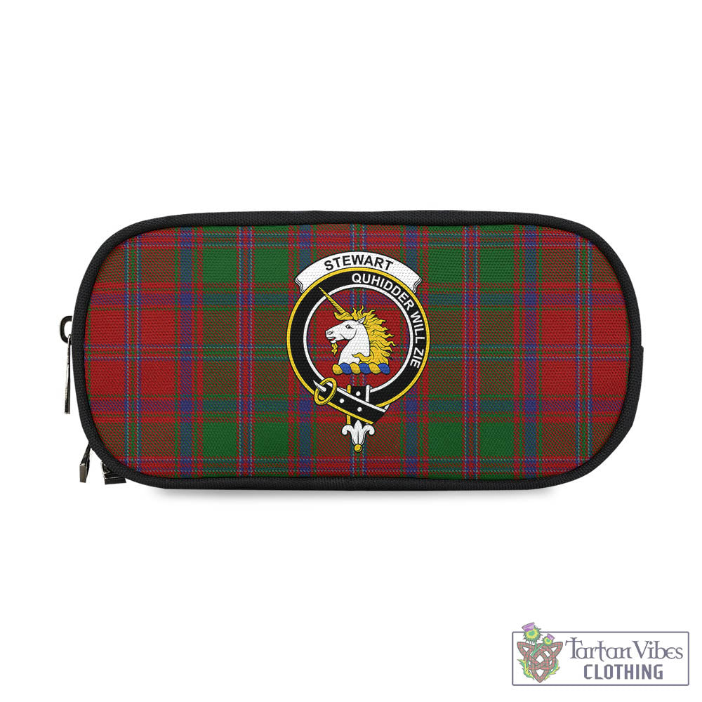 Tartan Vibes Clothing Stewart of Appin Tartan Pen and Pencil Case with Family Crest