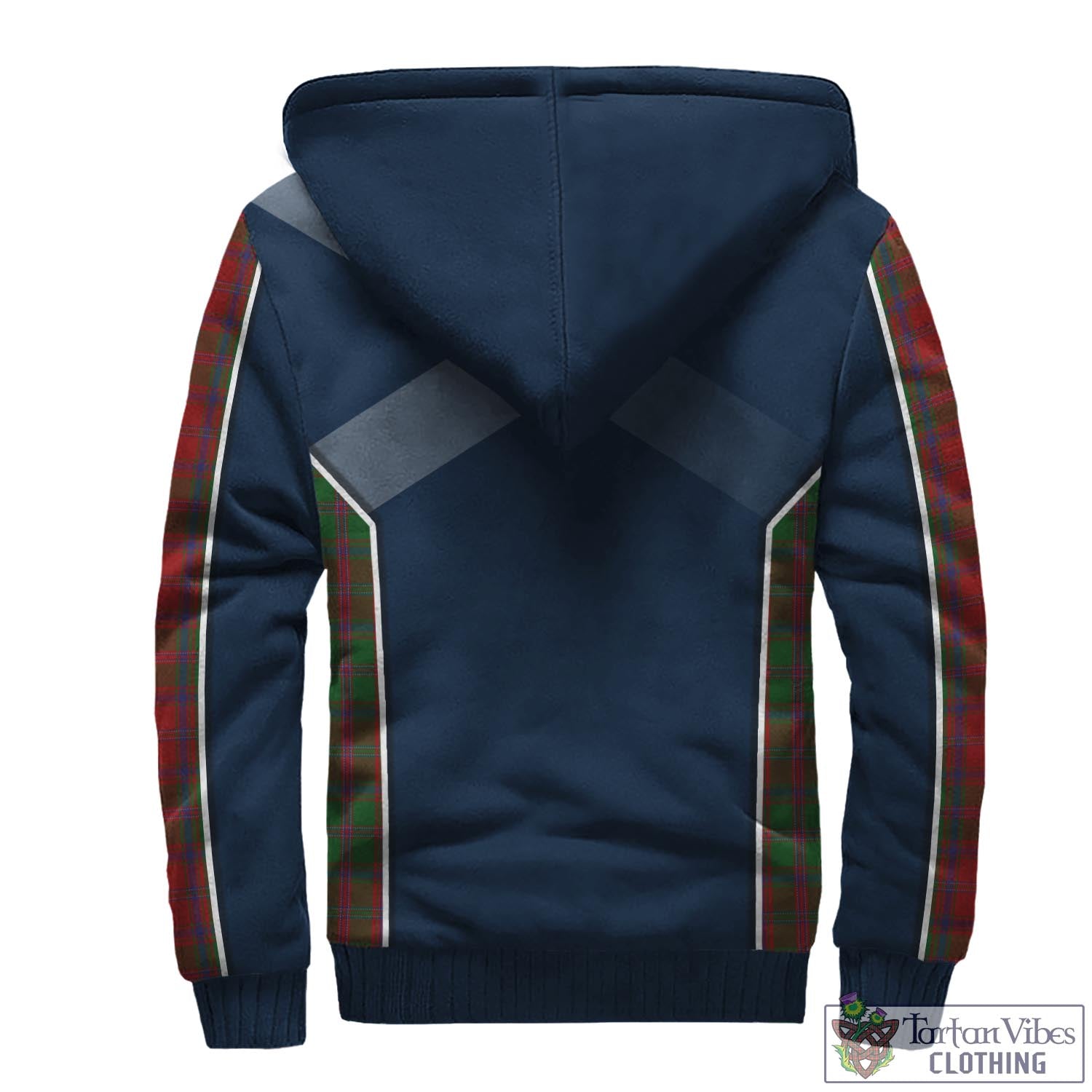Tartan Vibes Clothing Stewart of Appin Tartan Sherpa Hoodie with Family Crest and Scottish Thistle Vibes Sport Style